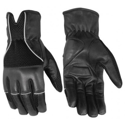 BSM3511 Women's Washed-Out Gray Perforated Fingerless Glove