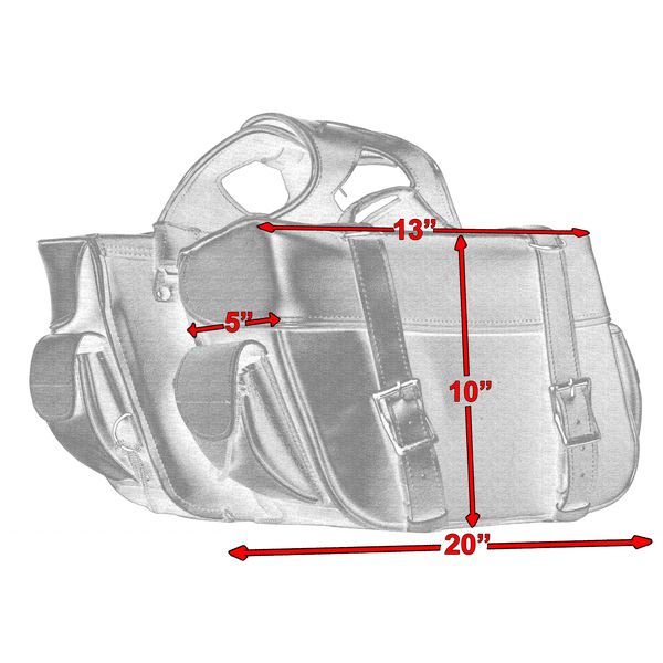 BSM4536 TWO STRAP SADDLE BAG