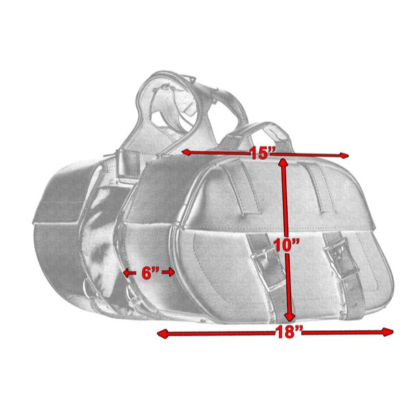 BSM4540 TWO STRAP SADDLE BAG