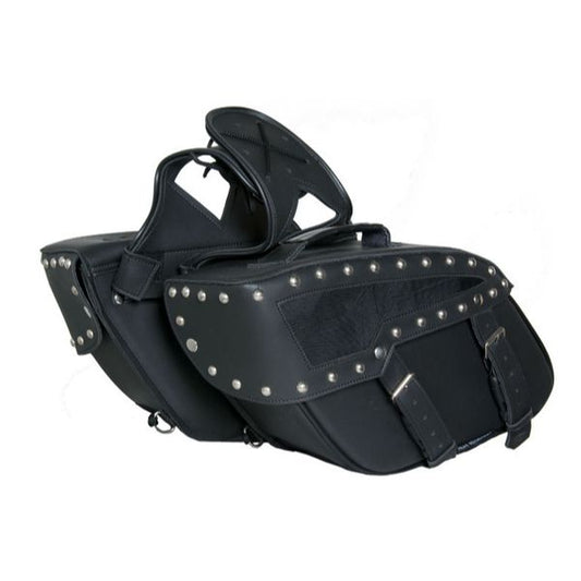 BSM4541 TWO STRAP SADDLE BAG W/ STUDS