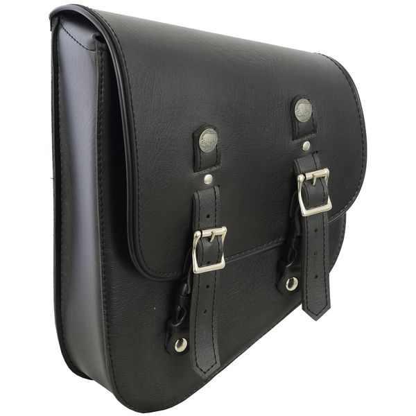 BSM4542 LEFT SIDE PREMIUM LEATHER SWING ARM BAG W/ BUFFALO SNAPS
