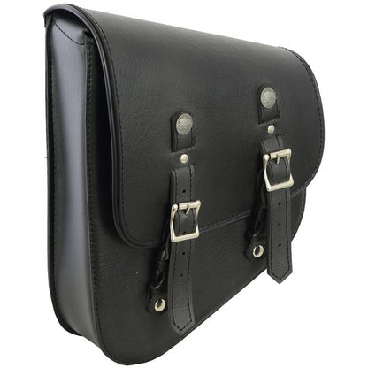 BSM4542 LEFT SIDE PREMIUM LEATHER SWING ARM BAG W/ BUFFALO SNAPS
