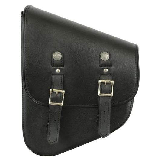 BSM4543 LEFT SIDE SYNTHETIC LEATHER SWING ARM BAG W/ BUFFALO SNAPS