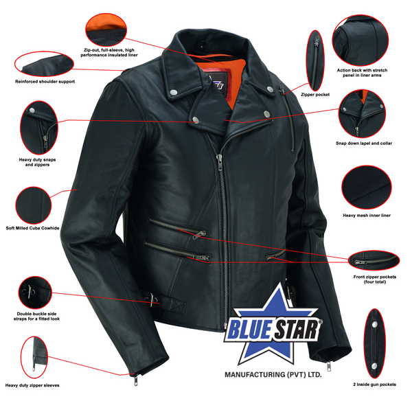 BSM2104 Women's Updated Stylish M/C Jacket