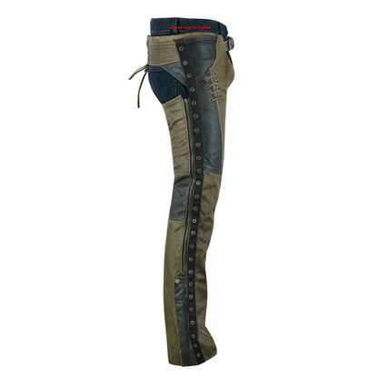 BSM3111 Women's Stylish Lightweight Hip Set Chaps- Two Tone