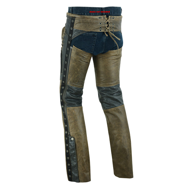 BSM3111 Women's Stylish Lightweight Hip Set Chaps- Two Tone