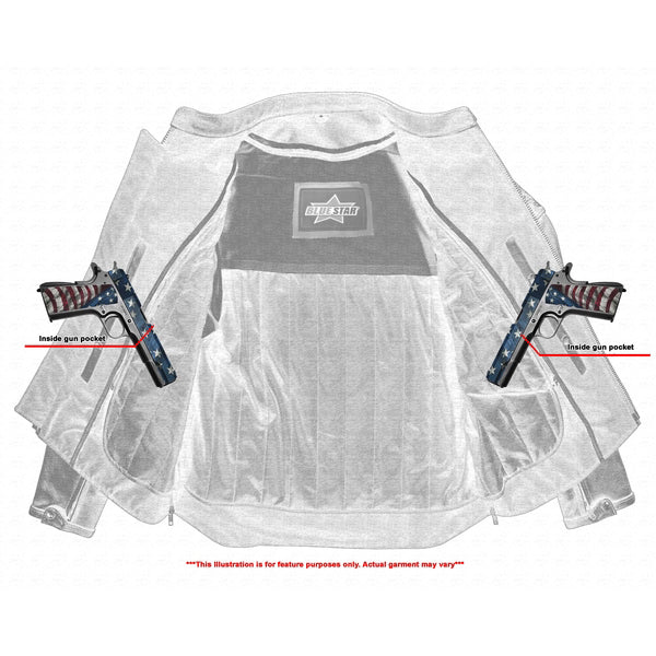 BSM1134 Men's Scooter Jacket w/Reflective Skulls