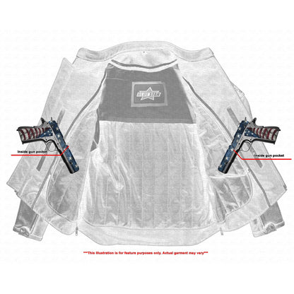BSM1134 Men's Scooter Jacket w/Reflective Skulls