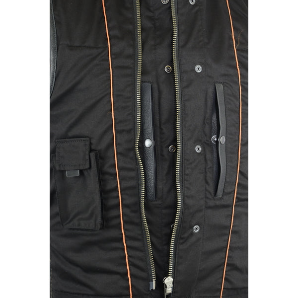 BSM1521 Upgraded Style Gun Pockets, Hidden 10'' Gun Metal Zipper, Side