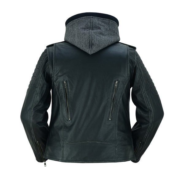 BSM2111 Women's M/C Jacket with Rub-Off Finish