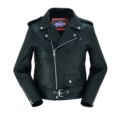 BSM2101 Women's Classic Plain Side Fitted M/C Style Jacket