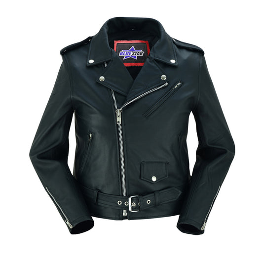 BSM2101 Women's Classic Plain Side Fitted M/C Style Jacket
