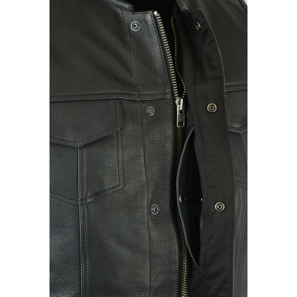 BSM1549 Upgraded Style Gun Pockets, Hidden Gun Metal Zipper, Bottom Sid