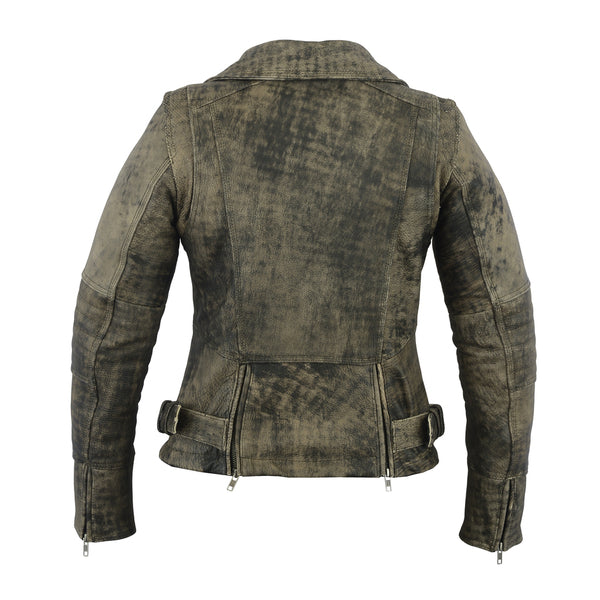 BSM2105 Women's Updated Stylish Antique Brown M/C Jacket