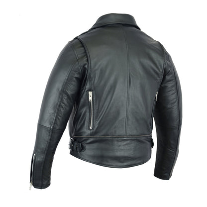 BSM1140 Men's Modern Full Cut Beltless Biker Jacket