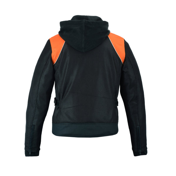 BSM2114 Women's Mesh 3-in-1 Riding Jacket (Black/Orange)