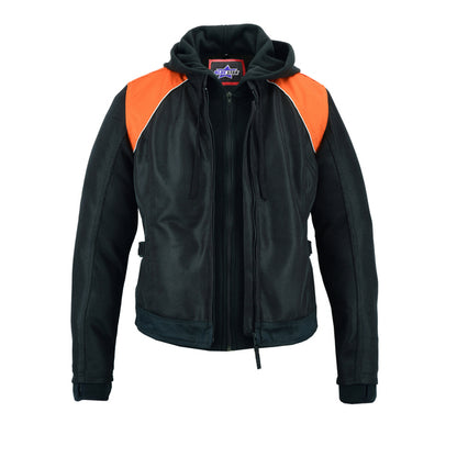 BSM2114 Women's Mesh 3-in-1 Riding Jacket (Black/Orange)