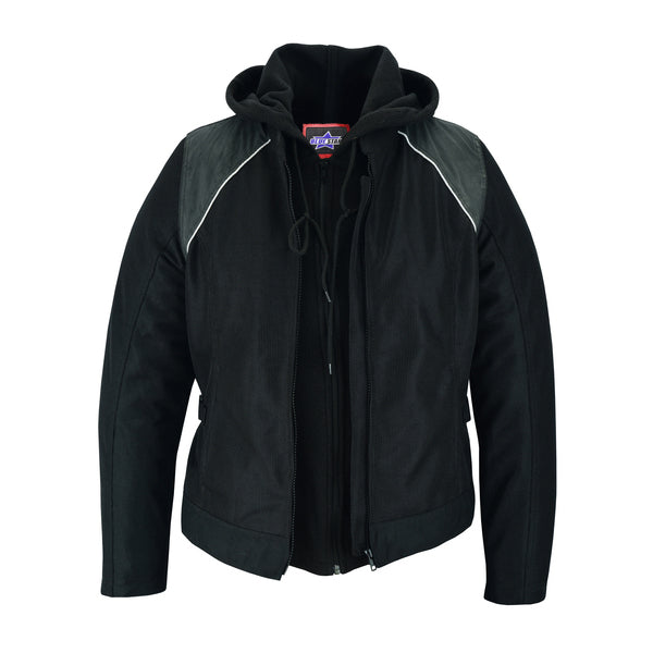 BSM2120 Women's Mesh 3-in-1 Riding Jacket (Black/Black Tone Reflective)