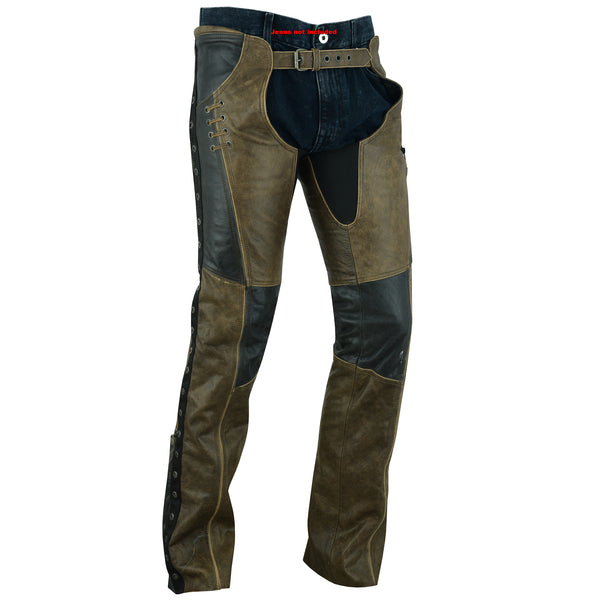 BSM3111 Women's Stylish Lightweight Hip Set Chaps- Two Tone