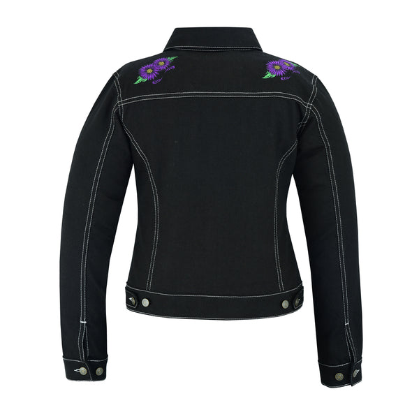 BSM2121 Women's Daisy Black Denim Jacket