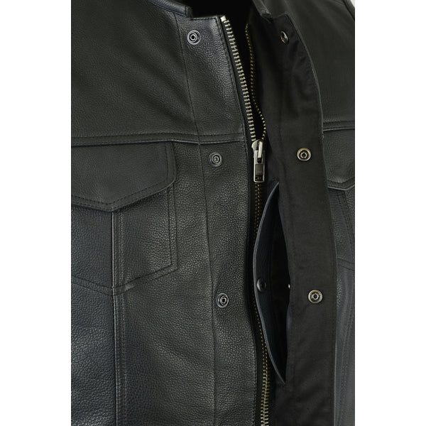 BSM1521 Upgraded Style Gun Pockets, Hidden 10'' Gun Metal Zipper, Side