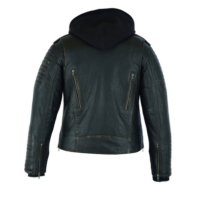 BSM2117 Women's Lightweight Drum Dyed Distressed Naked Lambskin M/C Jac
