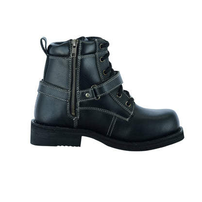 BSM3901 Women's Boots with Side Zipper and Single Strap