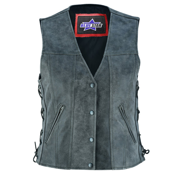 BSM2501 Women's Gray Single Back Panel Concealed Carry Vest