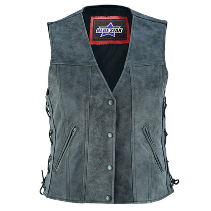 BSM2501 Women's Gray Single Back Panel Concealed Carry Vest