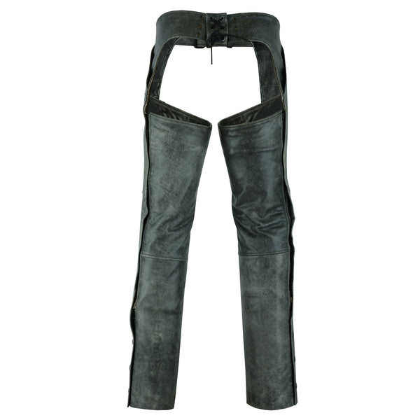 BSM3116 Unisex Double Deep Pocket Thermal Lined Chaps - GRAY