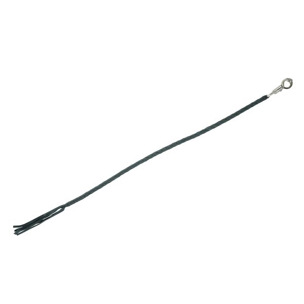 BSM4703 LEATHER BIKER WHIP - BLACK