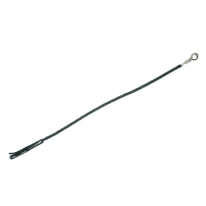 BSM4703 LEATHER BIKER WHIP - BLACK