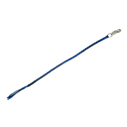 BSM4714 LEATHER BIKER WHIP–BLUE/BLACK