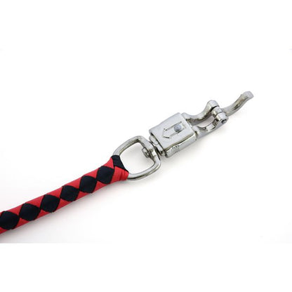 BSM4712 LEATHER BIKER WHIP–RED/BLACK