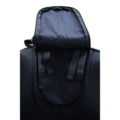 BSM4523 BLACK HEAVY DUTY TEXTILE MOTORCYCLE PET CARRIER SISSY BAR BAG