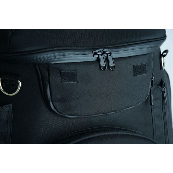 BSM4523 BLACK HEAVY DUTY TEXTILE MOTORCYCLE PET CARRIER SISSY BAR BAG