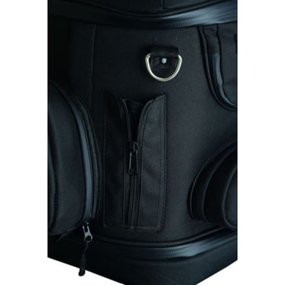 BSM4523 BLACK HEAVY DUTY TEXTILE MOTORCYCLE PET CARRIER SISSY BAR BAG