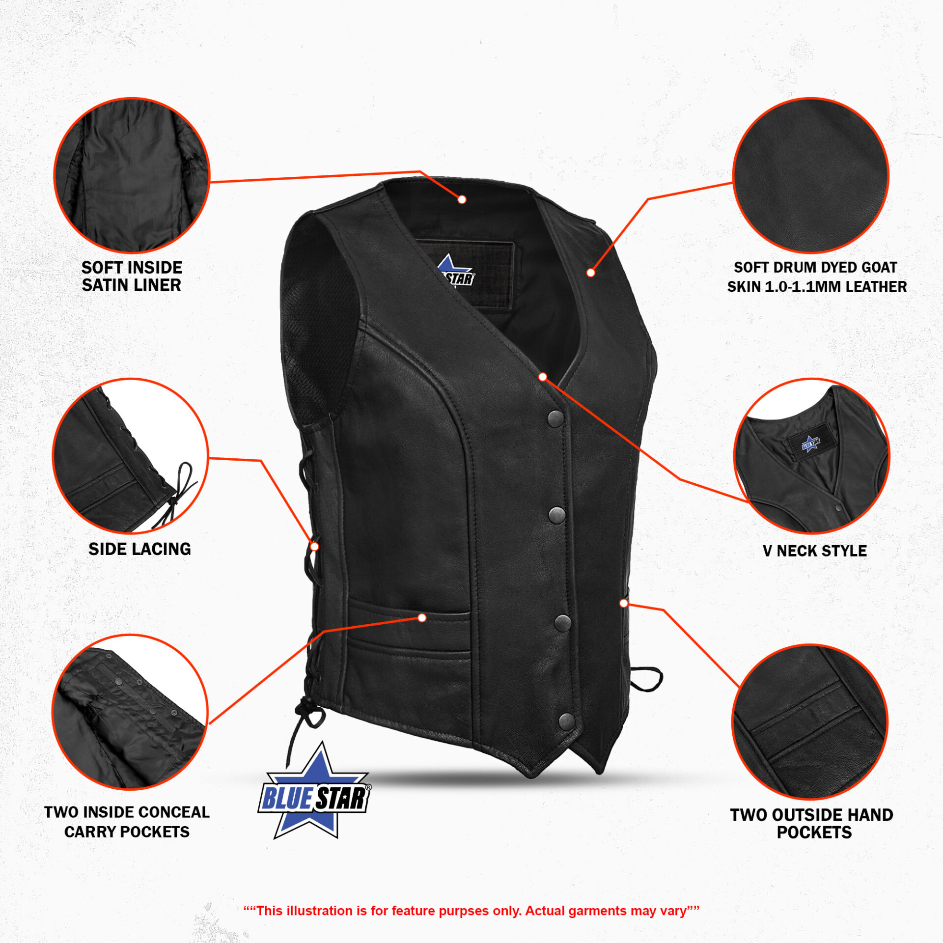 BSM2511 Women's Stylish Full Cut Vest - Image 3