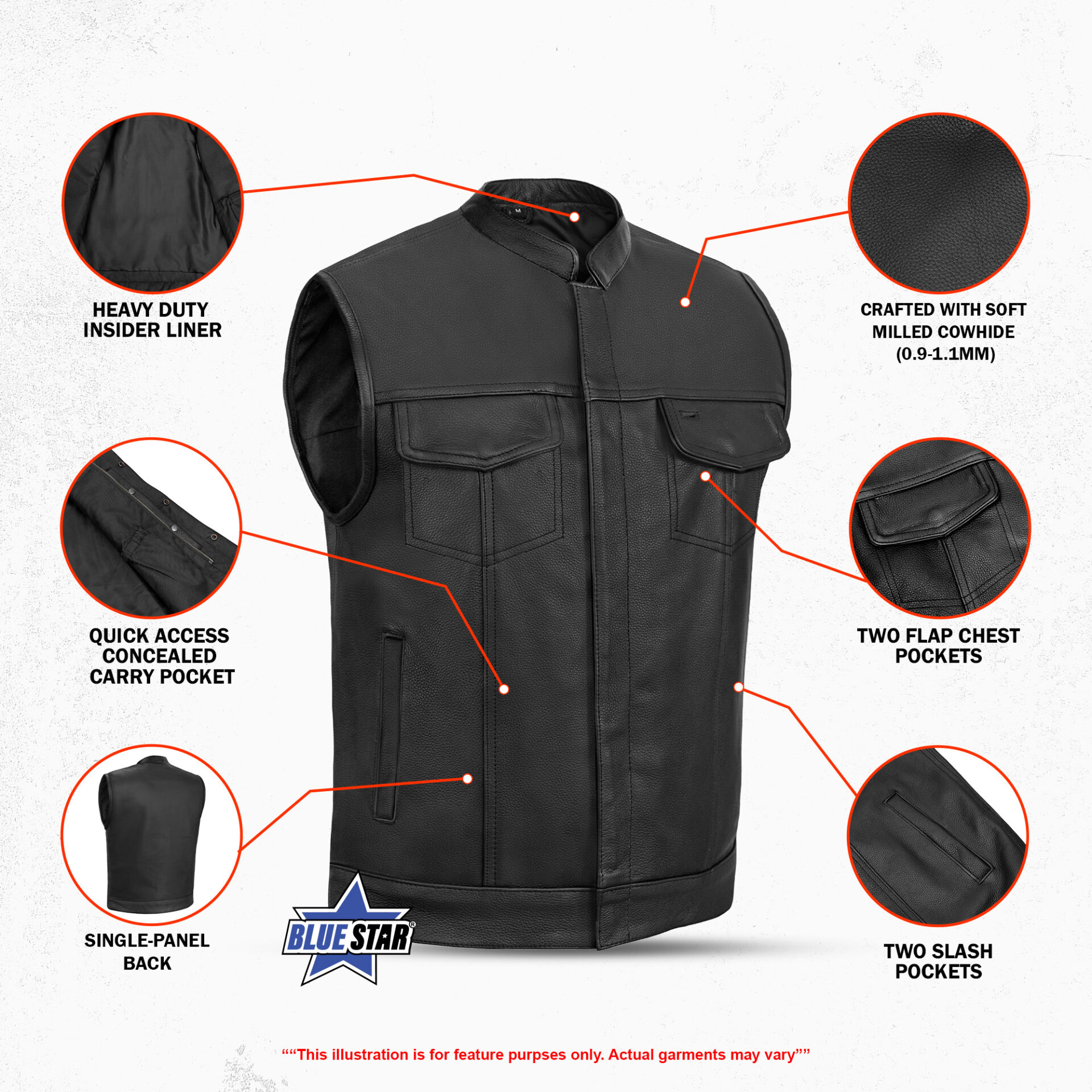 BSM1572 Concealed Snap Closure, Scoop Collar & Hidden Zipper - Image 3