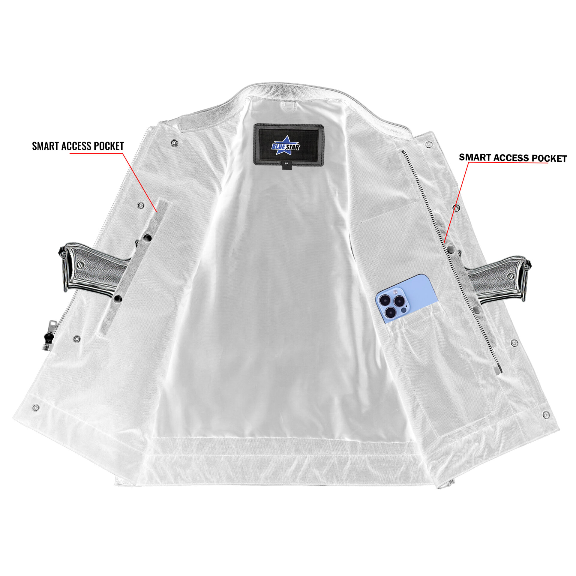 BSM1572 Concealed Snap Closure, Scoop Collar & Hidden Zipper - Image 4