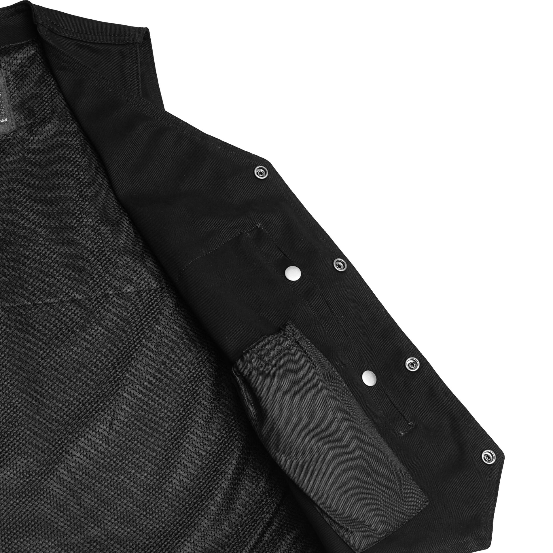 BSM1562 Men's Traditional Denim Vest with Side Laces - Image 6