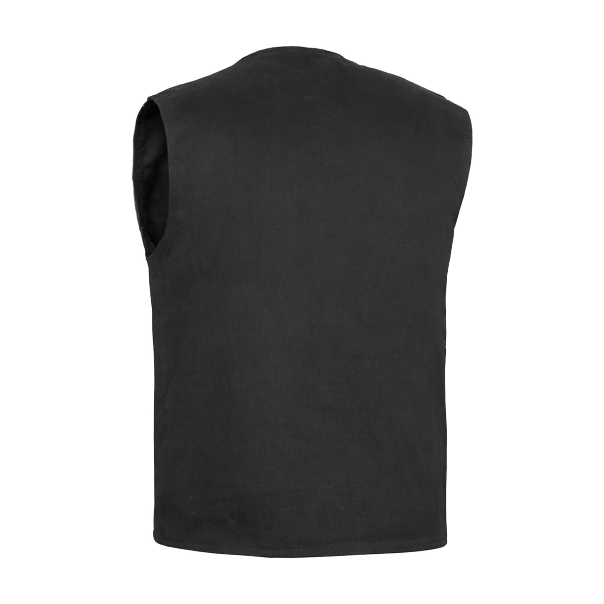 BSM1544 Men's Single Back Panel Concealed Carry Denim Vest - Image 2