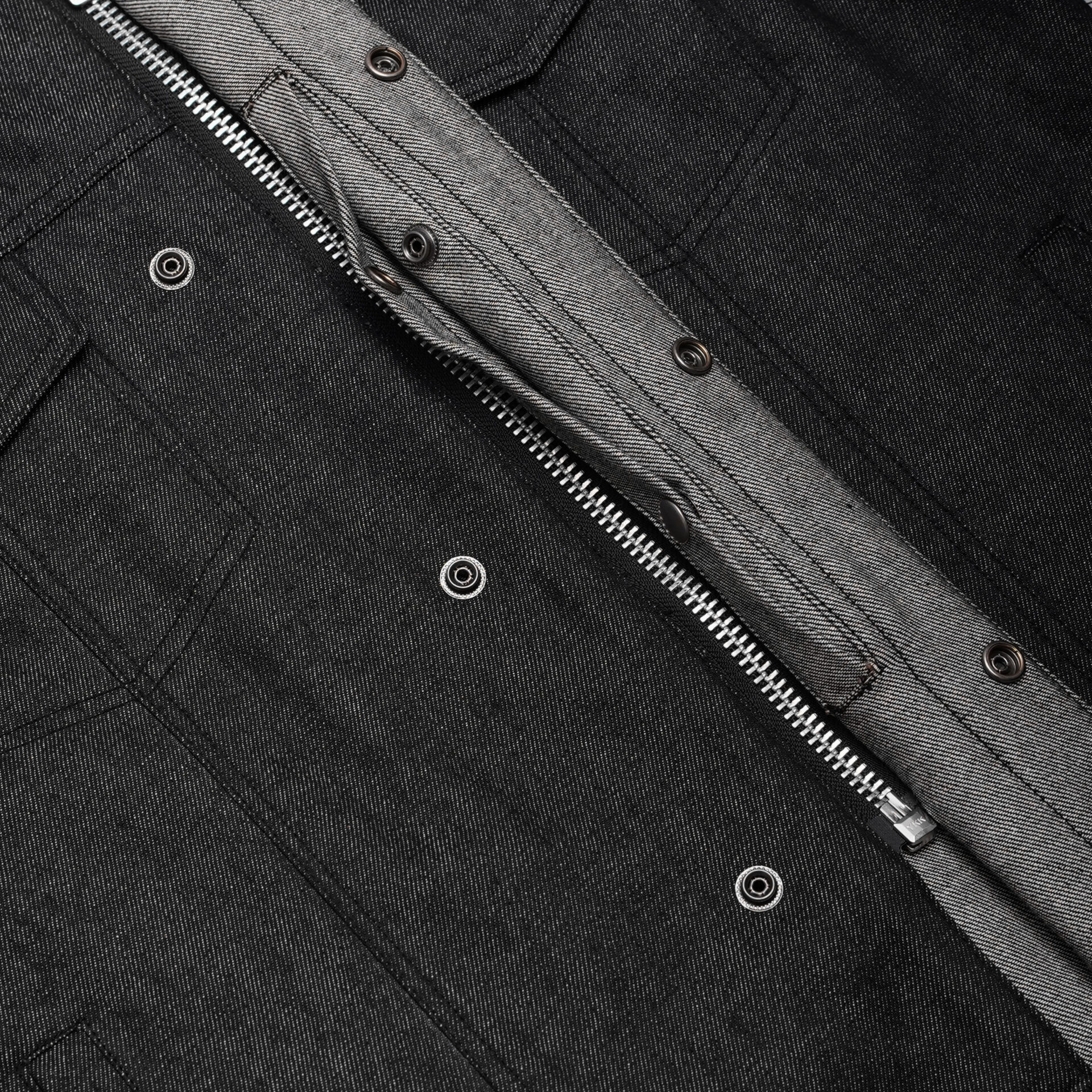 BSM1564 Men's Rough Rub-Off Raw Finish Denim Vest - Image 10