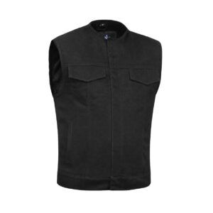 BSM1536 Concealed Snaps, Denim Material, Hidden Zipper, w/o Collar