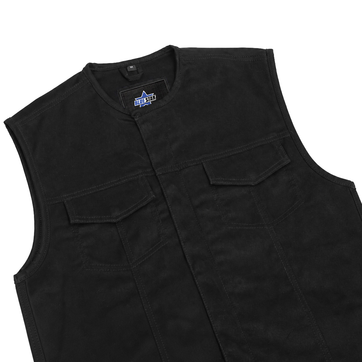 BSM1536 Concealed Snaps, Denim Material, Hidden Zipper, w/o Collar - Image 7