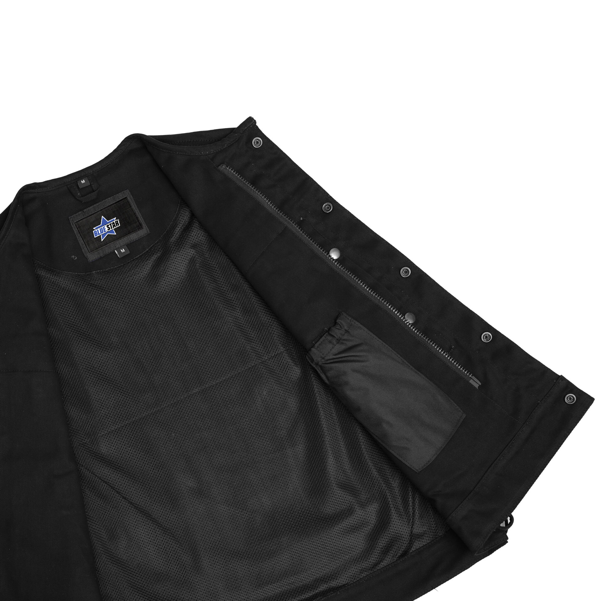 BSM1536 Concealed Snaps, Denim Material, Hidden Zipper, w/o Collar - Image 6