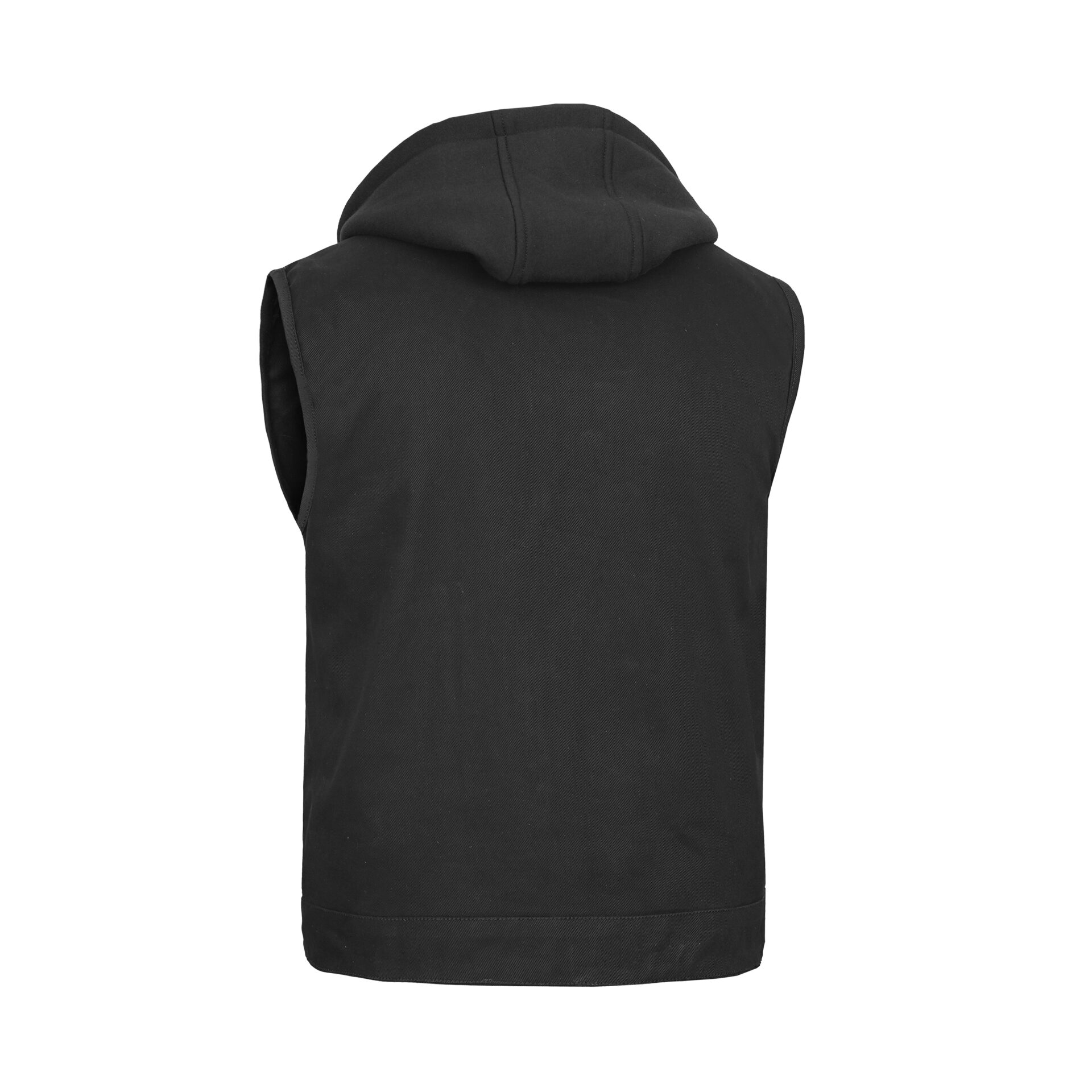 BSM1565 Men's Black Denim Single Back Panel Concealment Vest w/Rem - Image 2