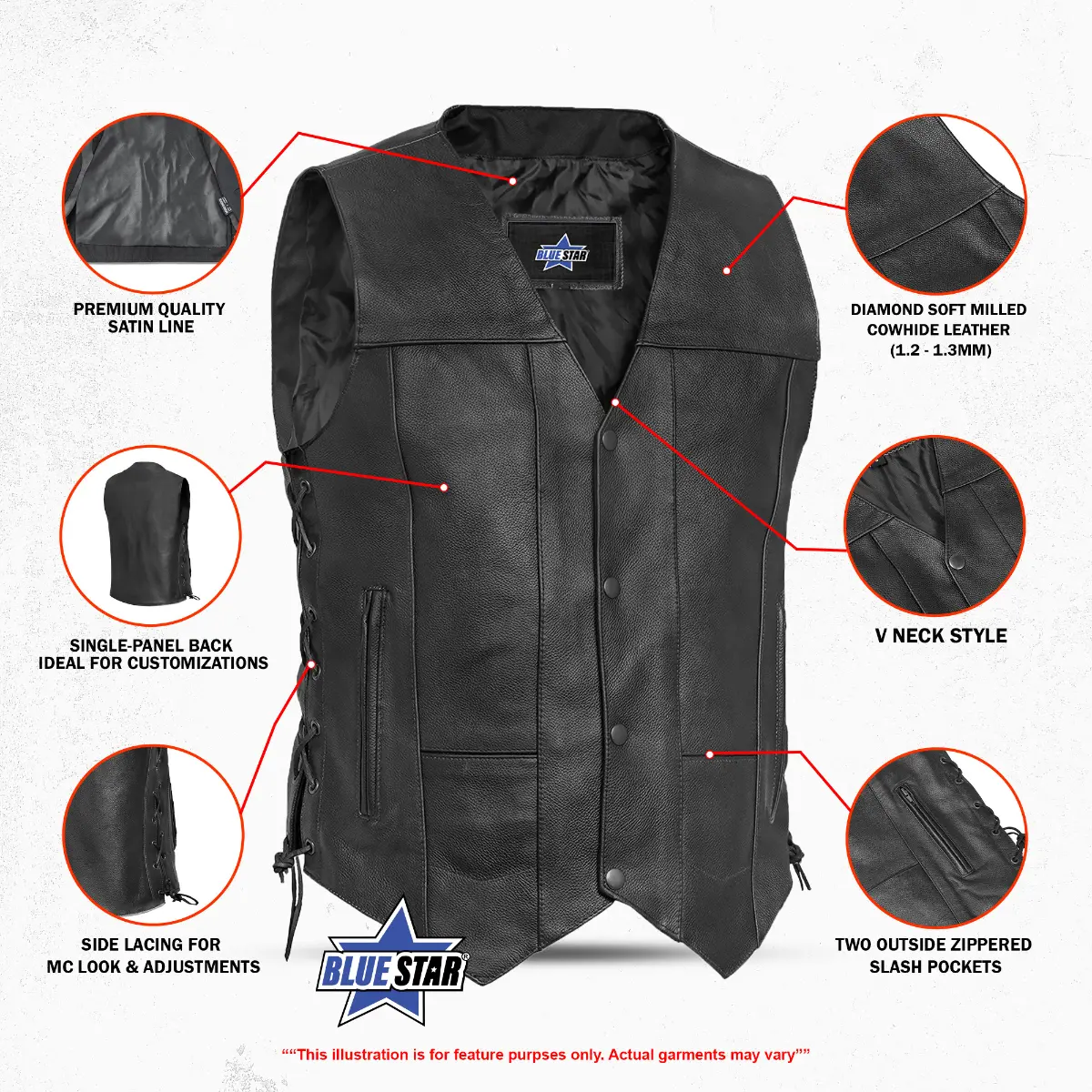 BSM1509 Men's Ten Pocket Utility Vest - Image 3