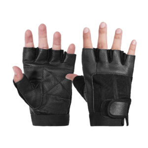 BSM3307 Leather / Mesh Fingerless Glove