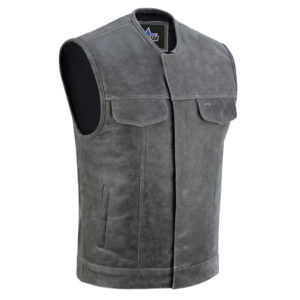 BSM1547 Concealed Snaps, Premium Naked Cowhide, Hidden Zipper, w/o Col